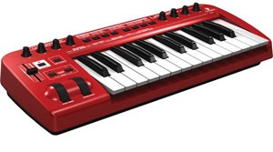 Röd midi keyboard