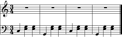 Komp för piano i i notskrift